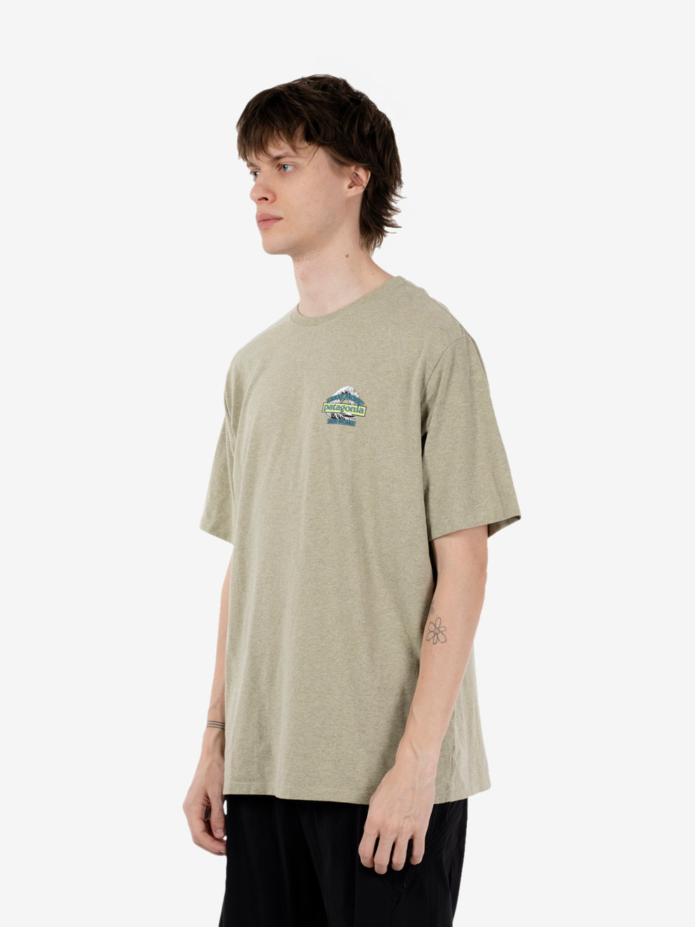 M'S Great Waves Responsibili tee gumtree green