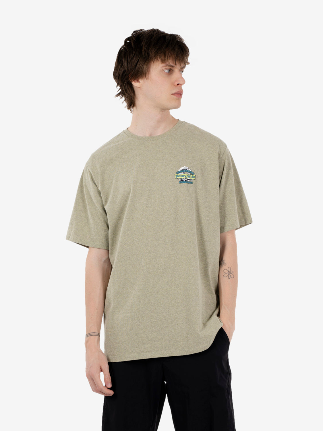 M'S Great Waves Responsibili tee gumtree green