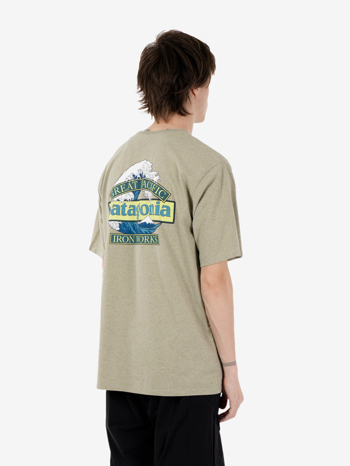 M'S Great Waves Responsibili tee gumtree green
