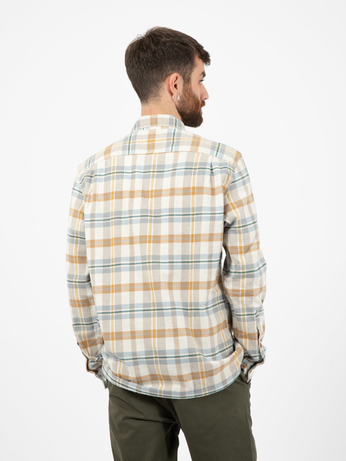 M's L/S Organic Cotton Mw Fjord Flannel Shirt beige