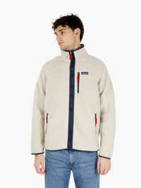 M's retro pile jacket pelican W / smolder blue