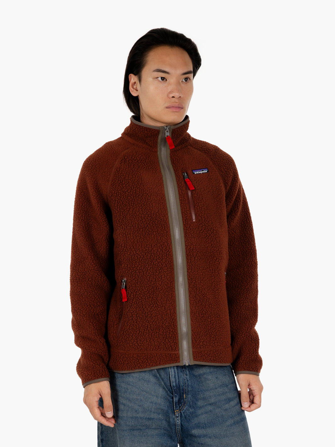 M'S Retro fleece jaket dried vanilla