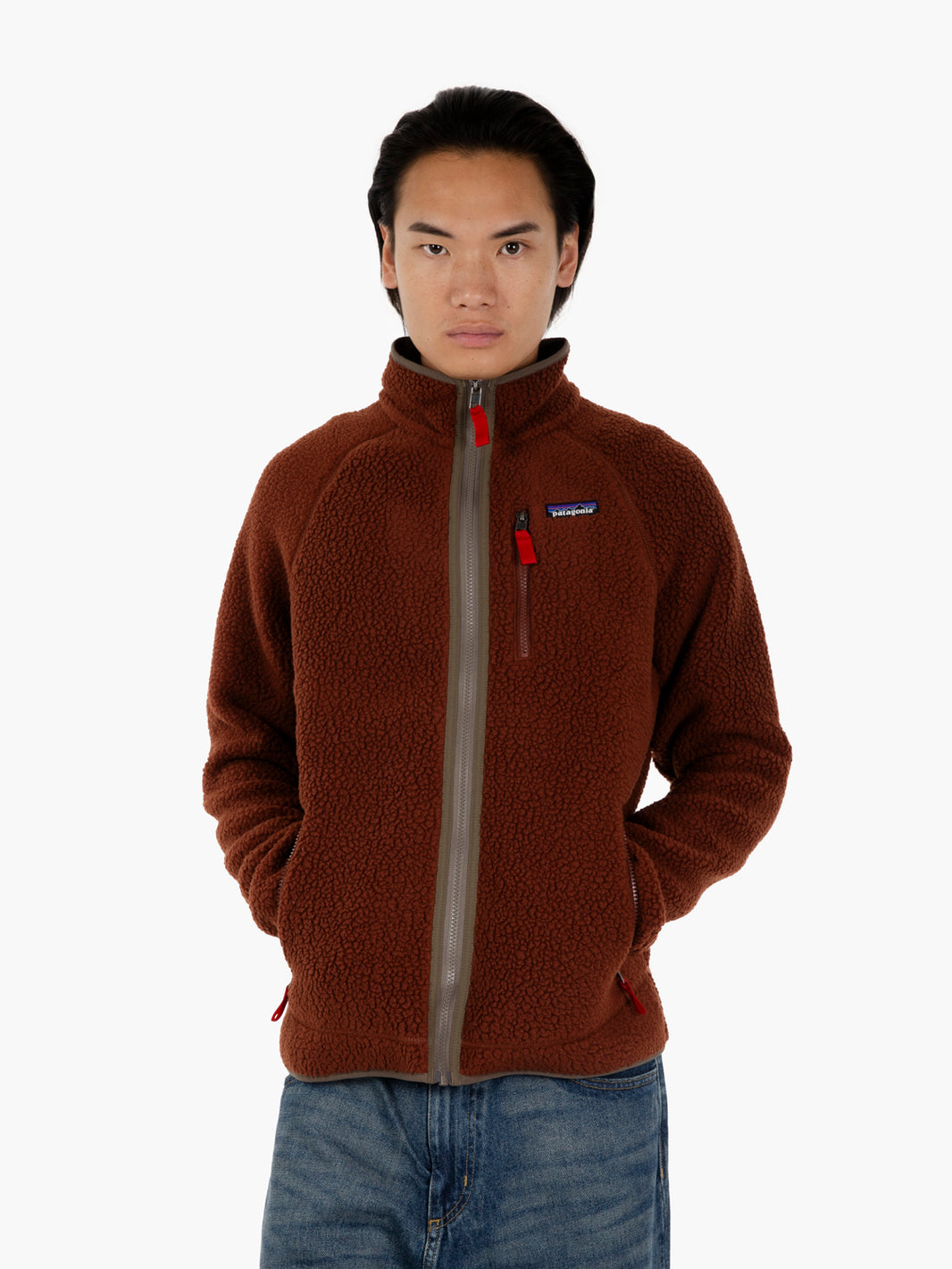 M'S Retro fleece jaket dried vanilla