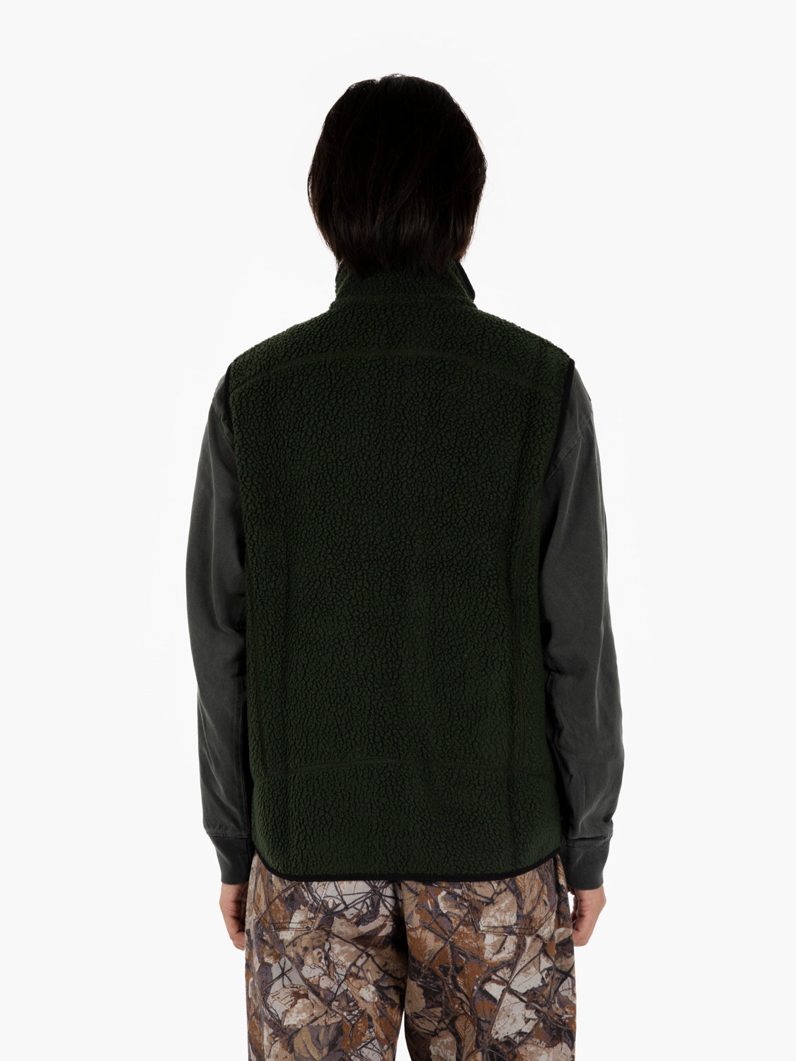M'S Retro pile vest old growth green