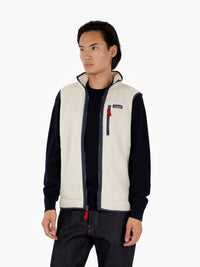 M'S Retro pile vest pelican w / smolder blue