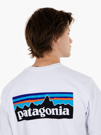 P-6 logo responsibili tee white