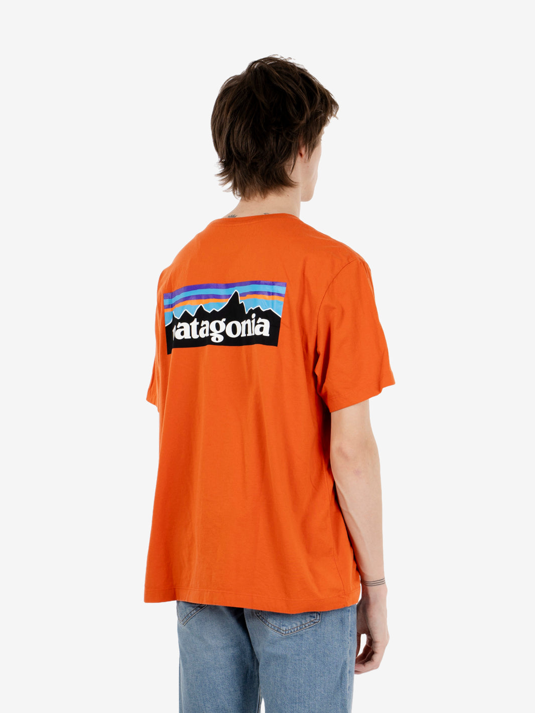 P-6 logo t-shirt coal orange