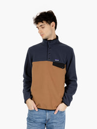 Pile LW Synch Snap-T Fleece blu / marrone