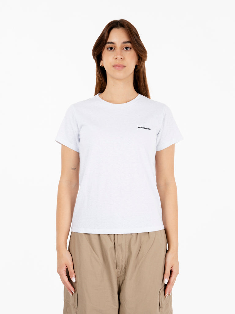 PATAGONIA - Women's P-6 Logo Responsibili-Tee white