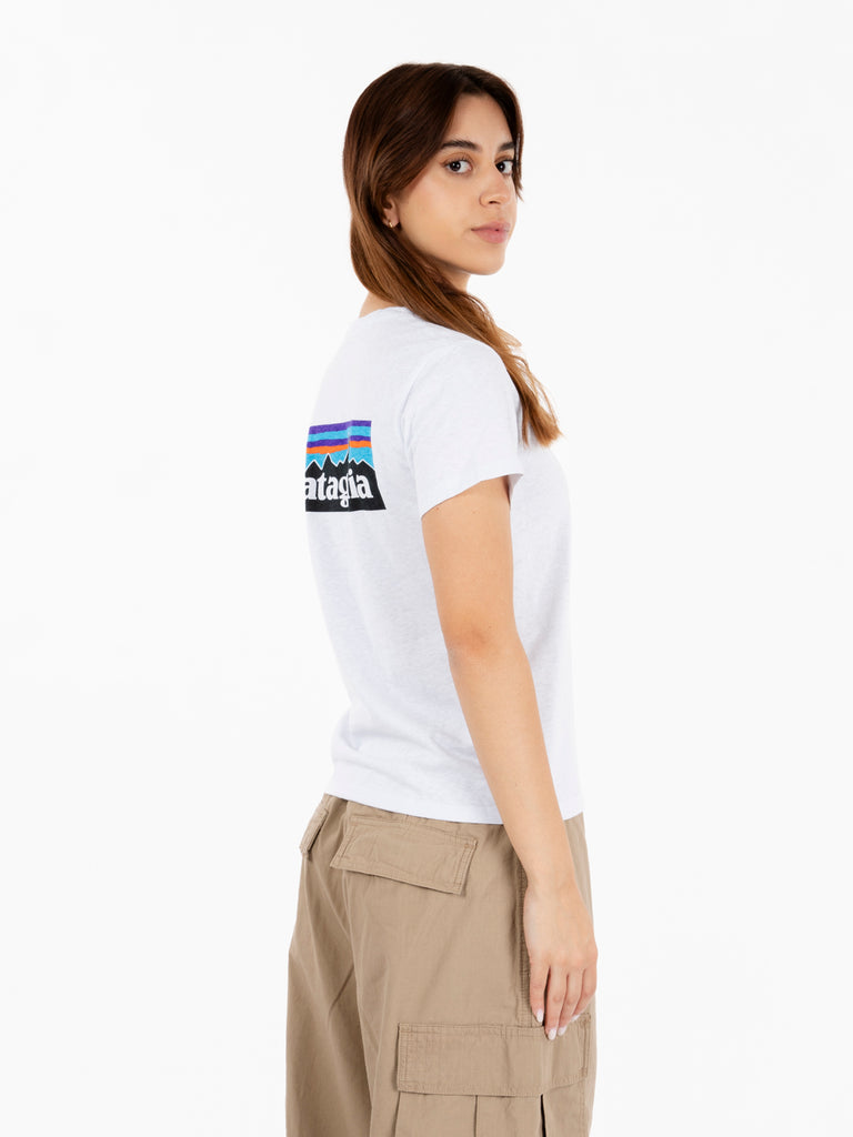 PATAGONIA - Women's P-6 Logo Responsibili-Tee white