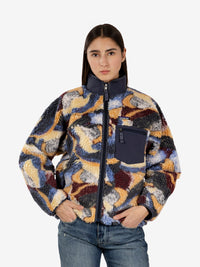 W's classic retro jacket smolder blue