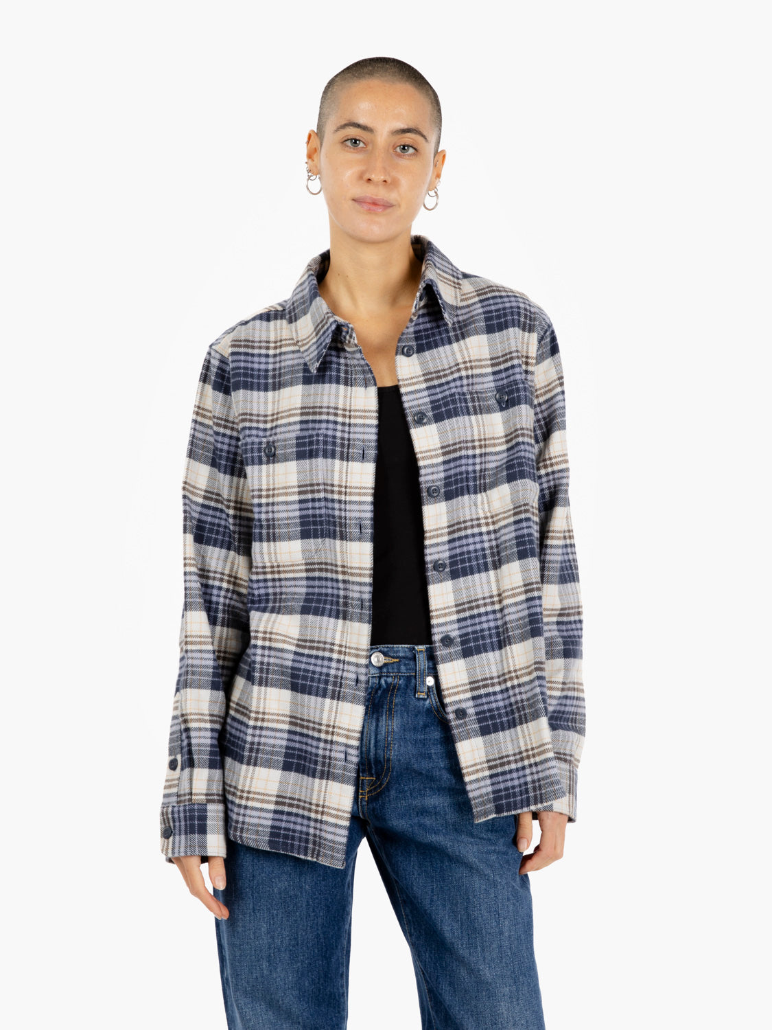 W'S Fjord Flannel shirt barnacle blue