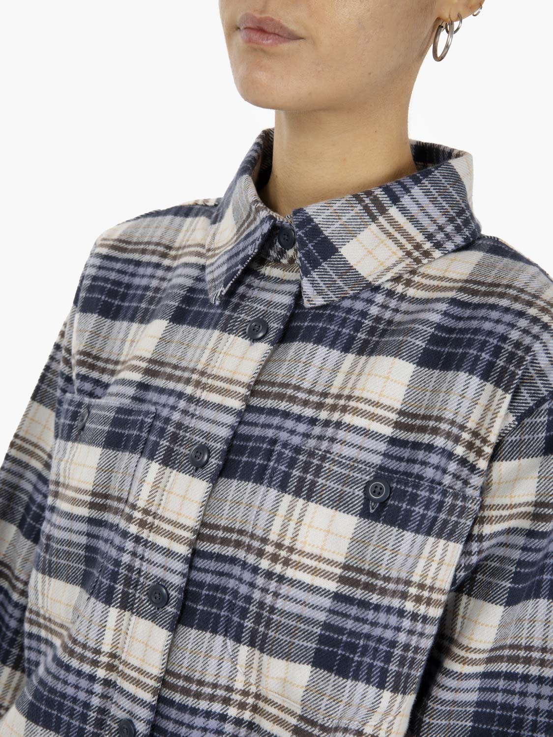 W'S Fjord Flannel shirt barnacle blue