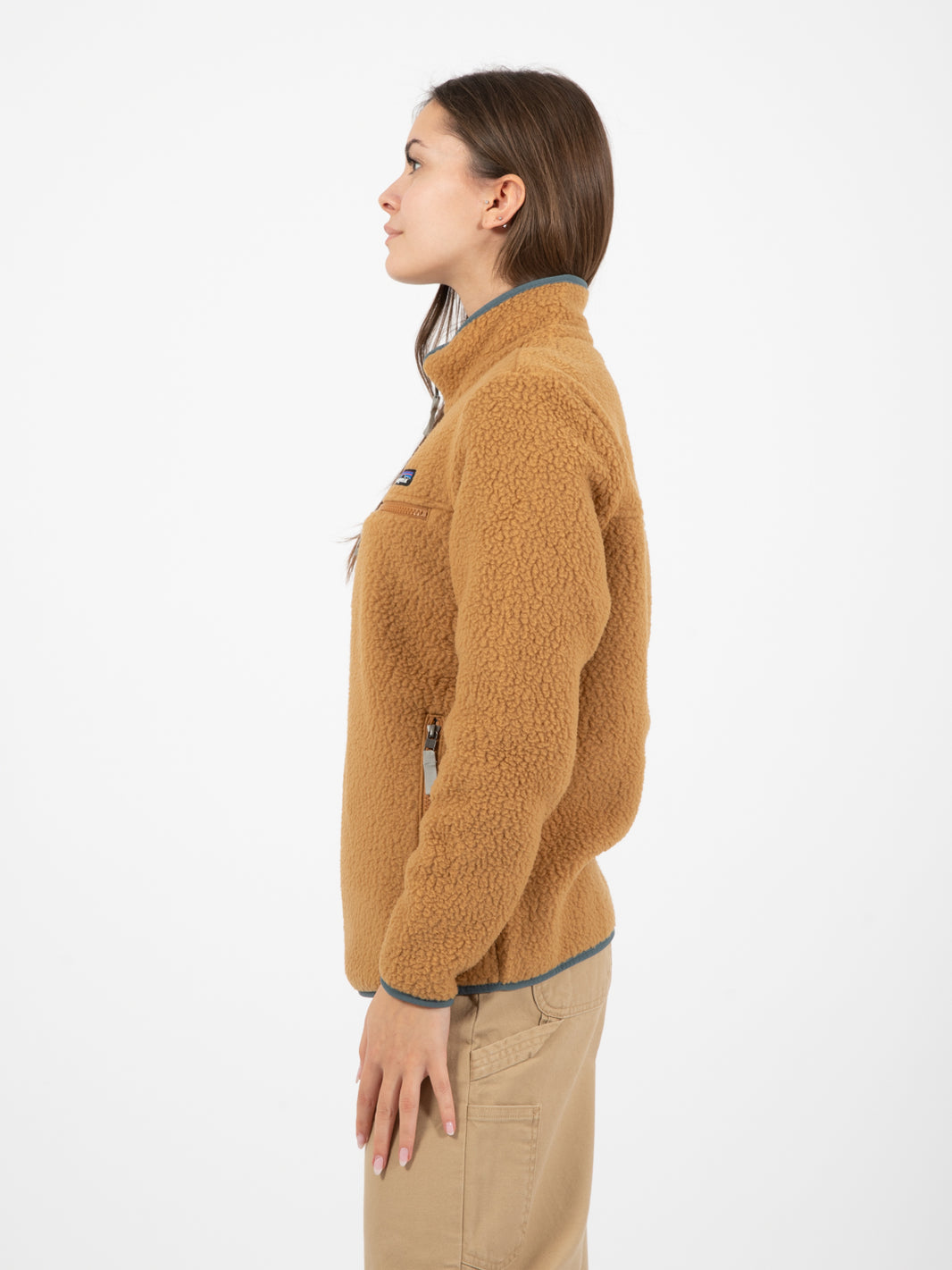 W'S Retro Pile Fleece jacket nest brown w /nouveau green