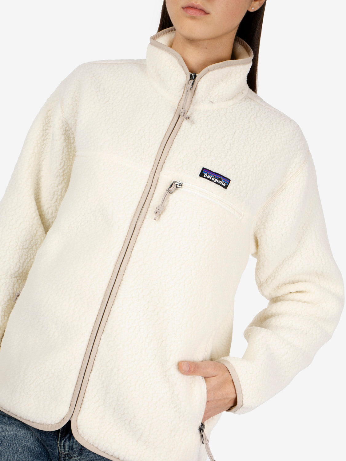 W'S Retro pile jacket natural