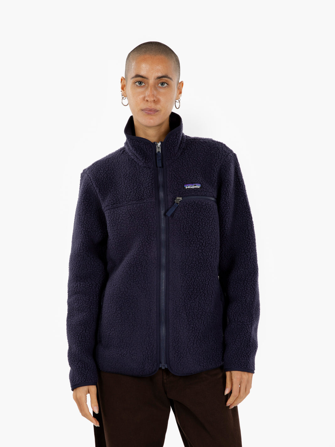 W'S RETRO FLEECE JKT SUNKEN BLUE 22795_SNBE