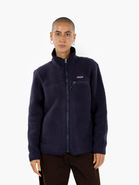 W'S Retro Pile Jaket sunken blue