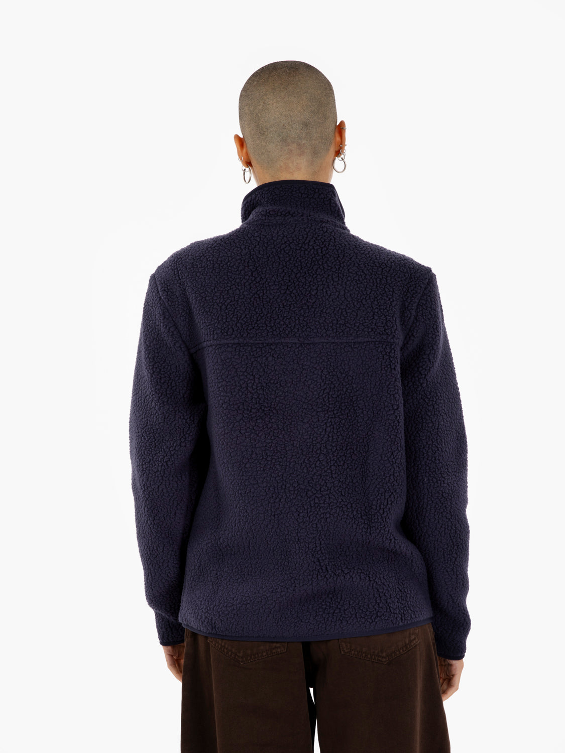 W'S Retro Pile Jaket sunken blue