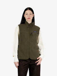 W's Retro Pile Vest Basin Green