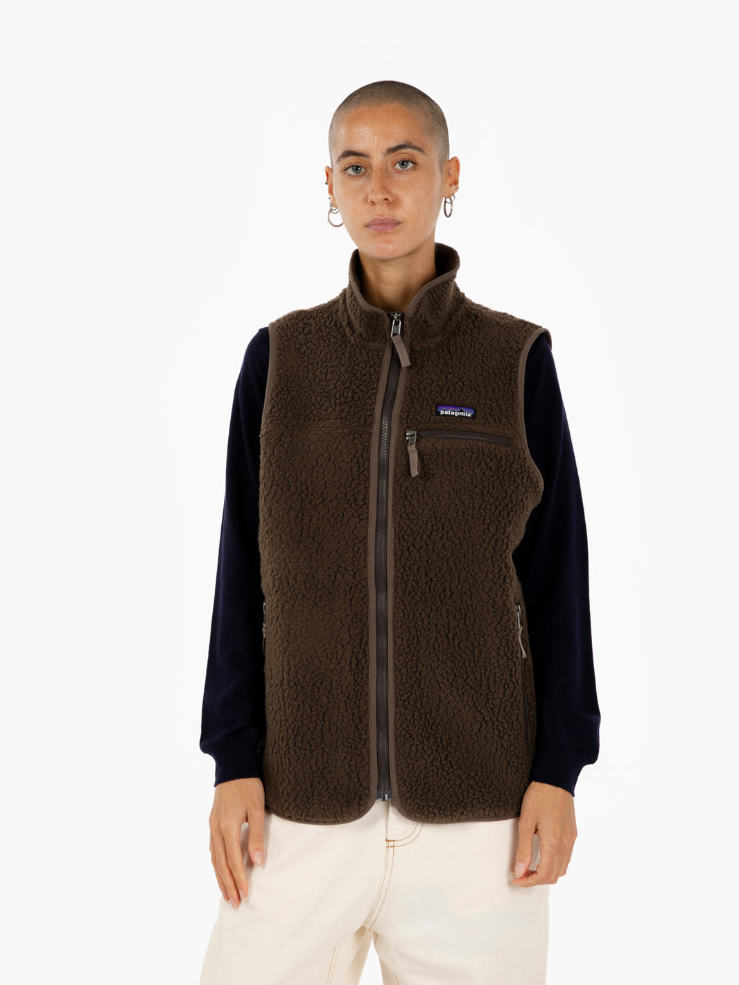 W'S RETRO FLEECE VEST OTTER BROWN 22826_OTBR
