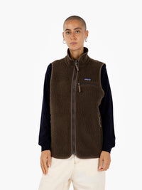 W'S Retro Pile Vest otter brown