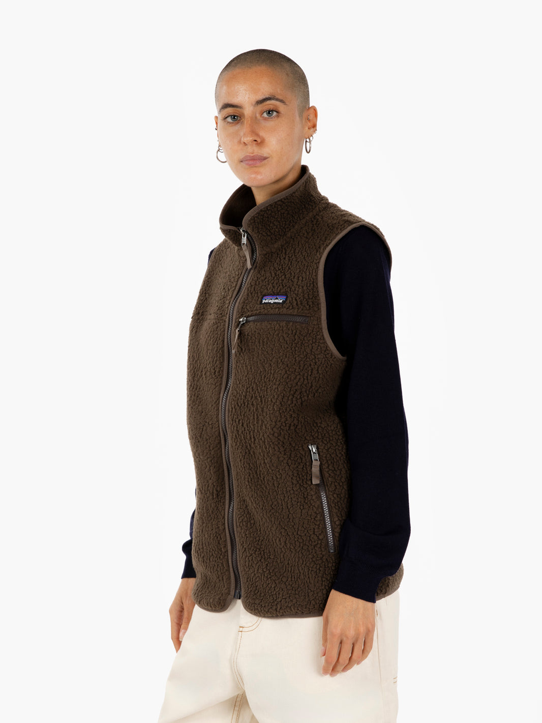W'S RETRO FLEECE VEST OTTER BROWN 22826_OTBR