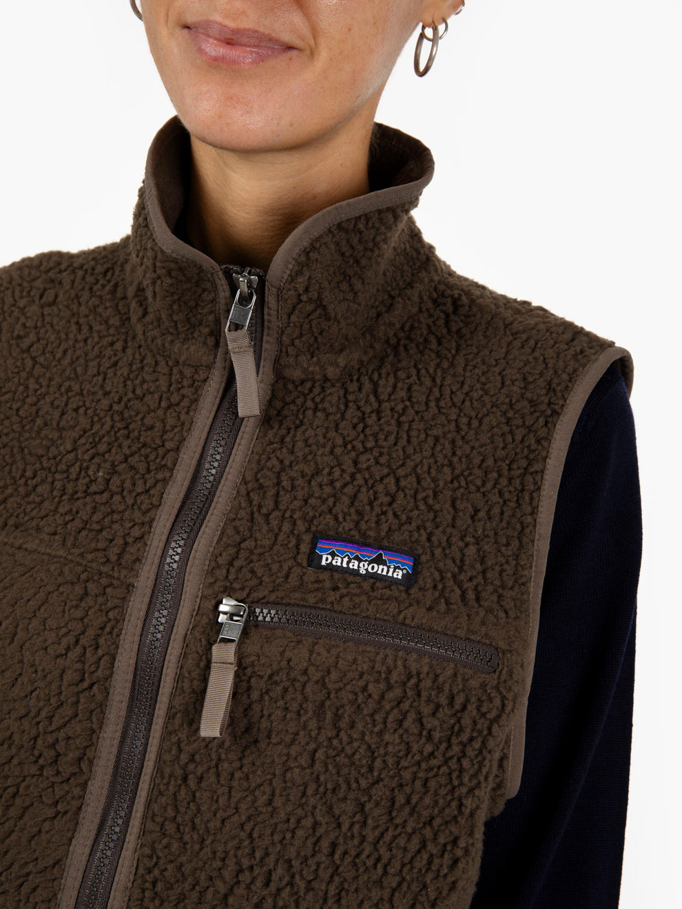 W'S Retro Pile Vest otter brown