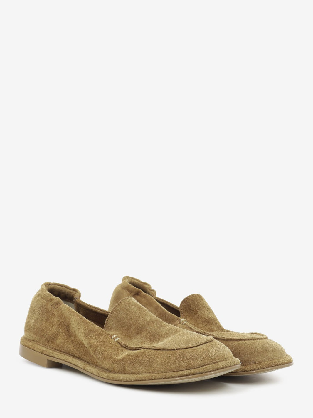 Cognac suede loafers