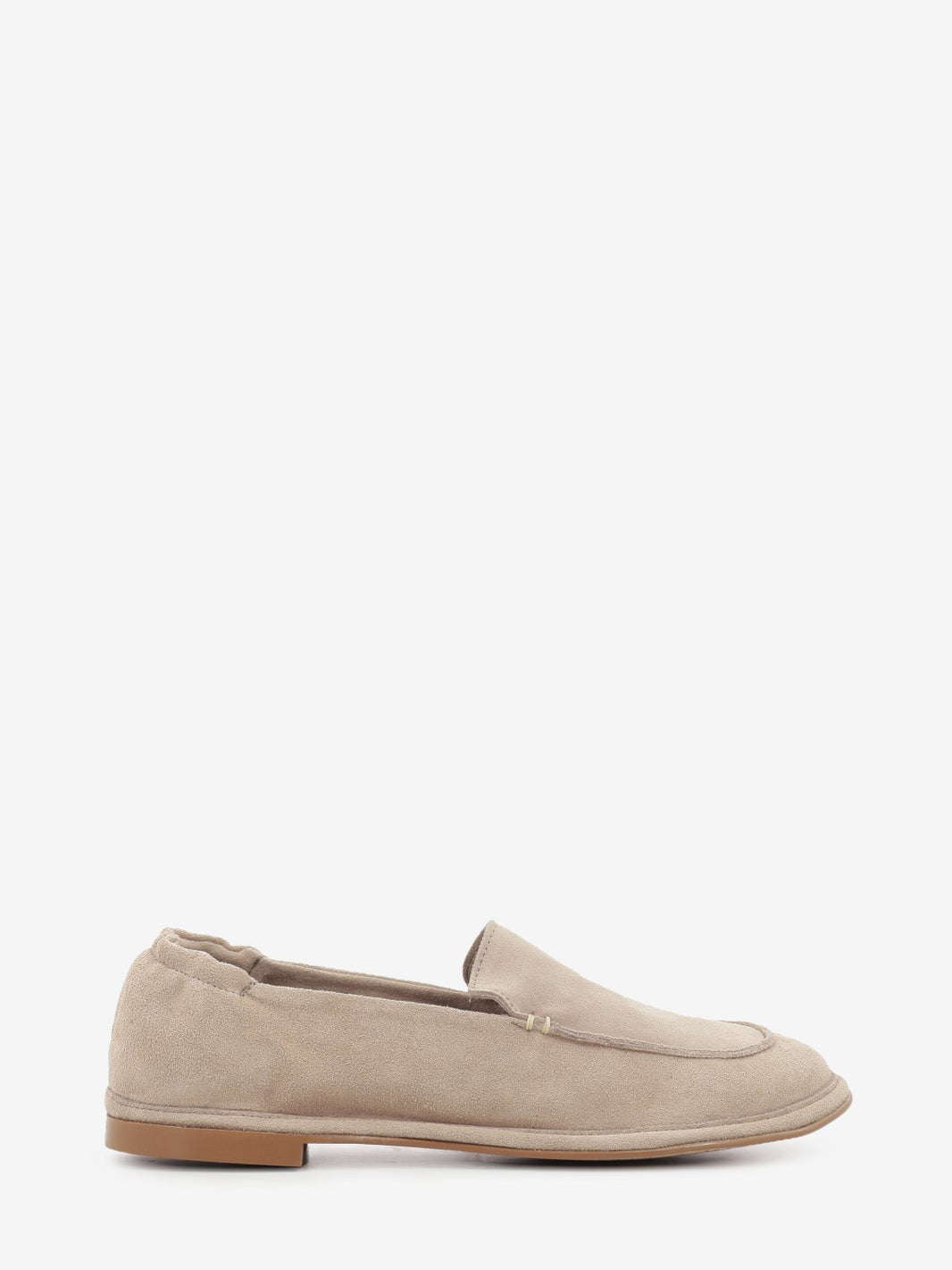 Pink suede loafers