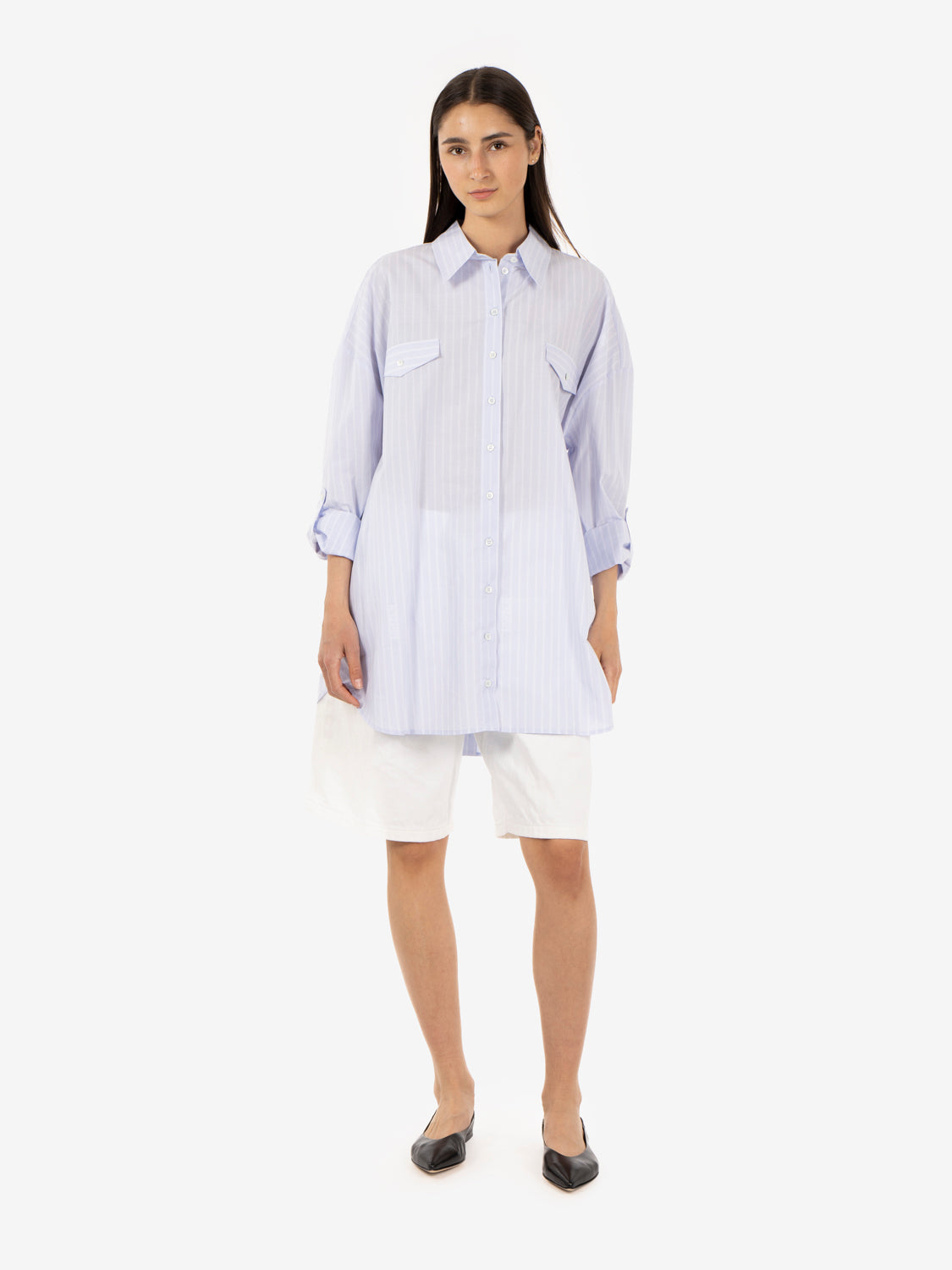 Abito chemisier sky stripes azzurra