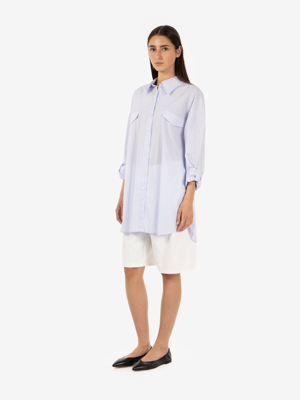 Abito chemisier sky stripes azzurra