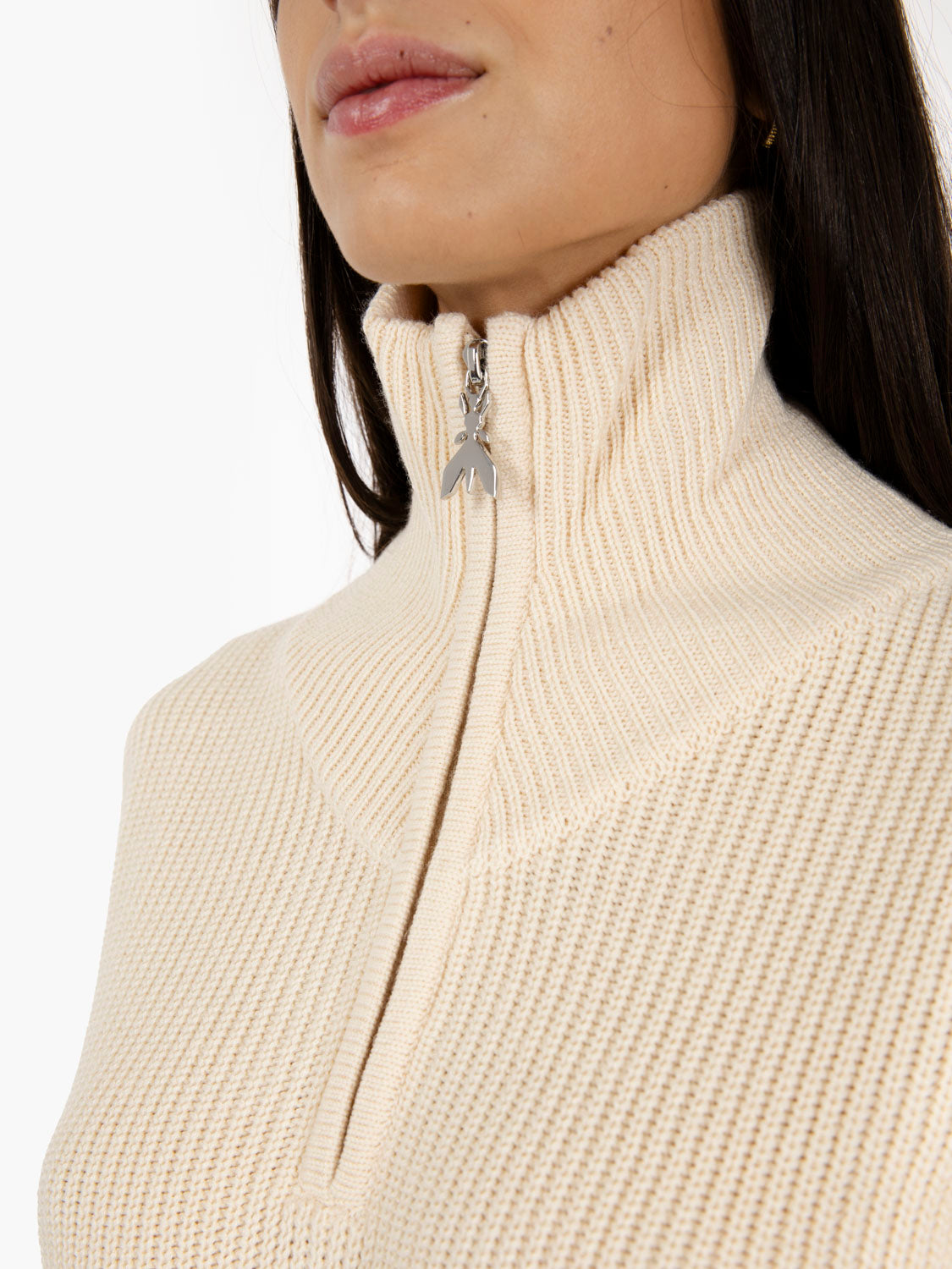 HALF ZIP DRESS WOOLY WHITE 2A2985/K9O3A_W405