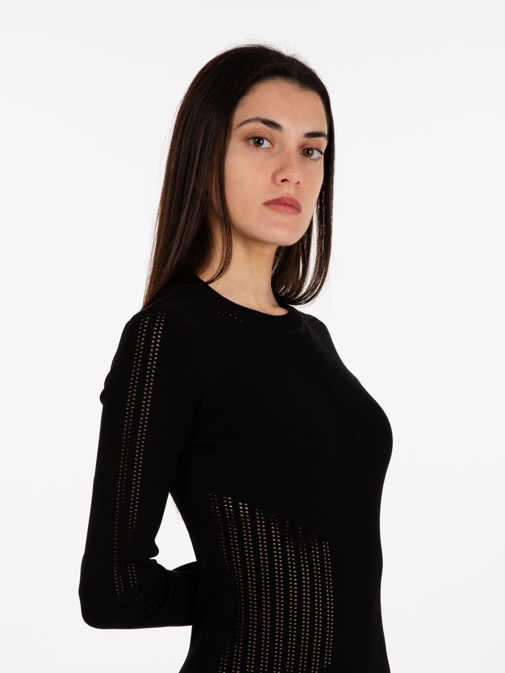 Patrizia Pepe Abito dettagli traforati nero STIMM - Main Image