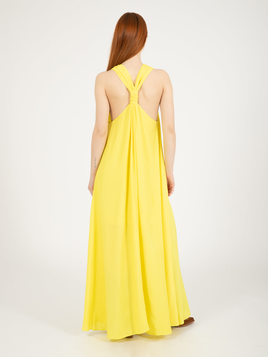Abito lungo dettaglio nodo summer yellow