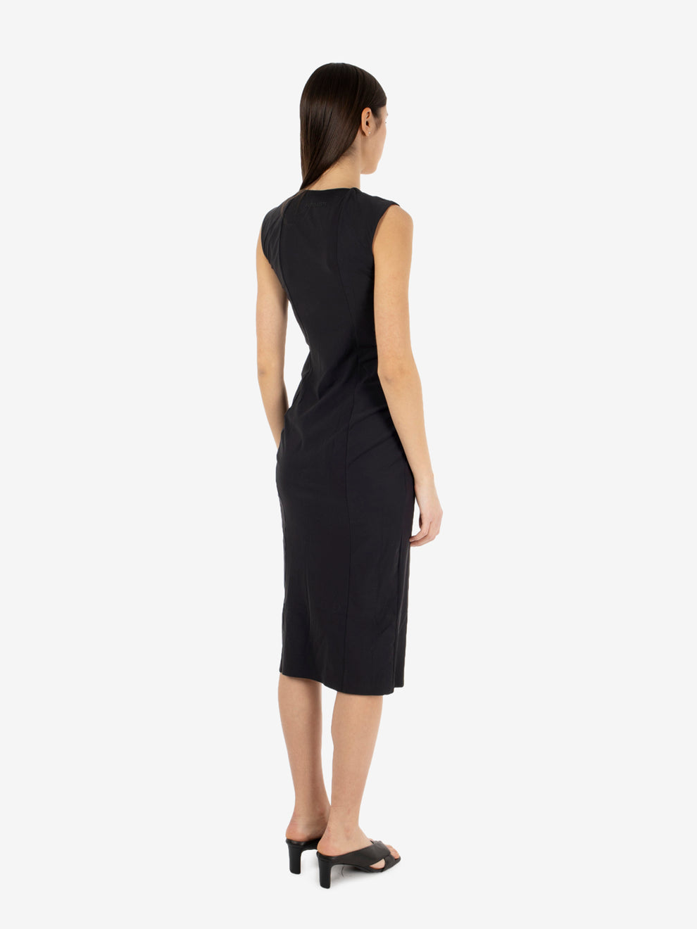 Abito lungo stretch nero