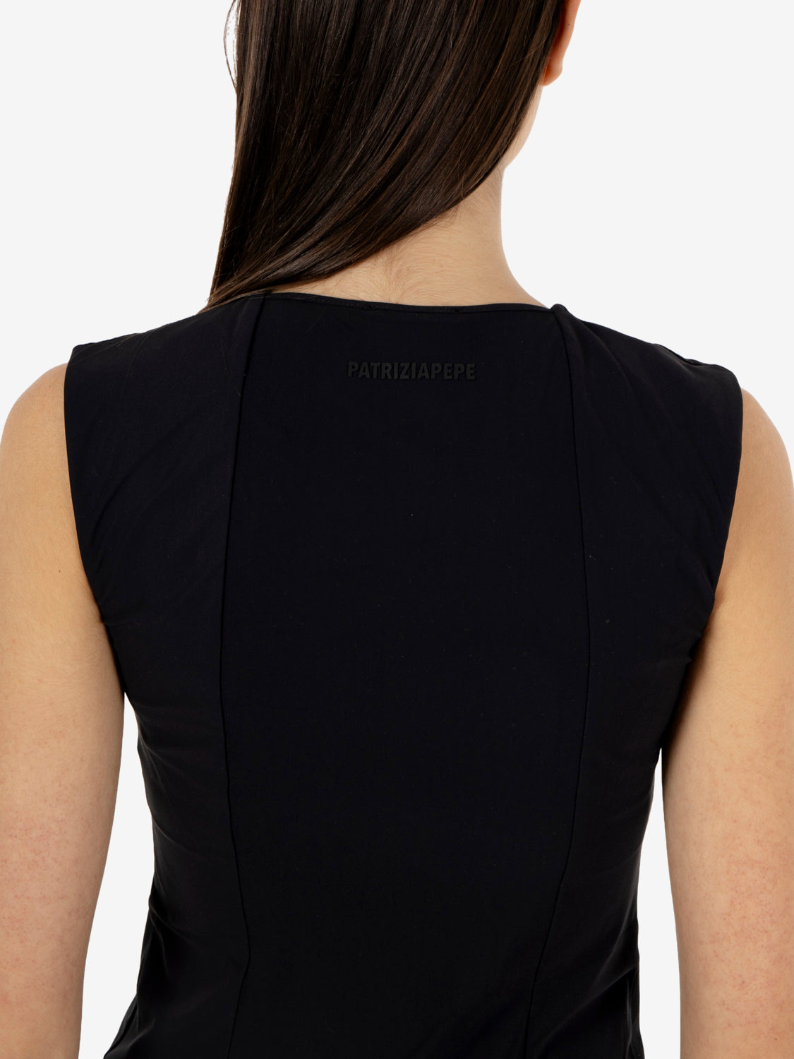 Abito lungo stretch nero