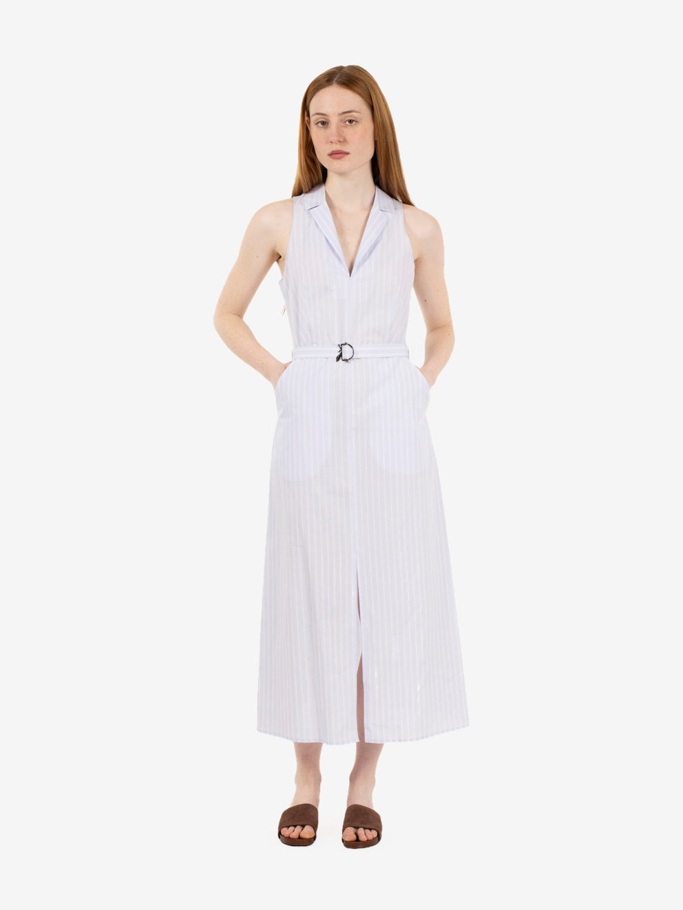 Abito midi sky stripes logo
