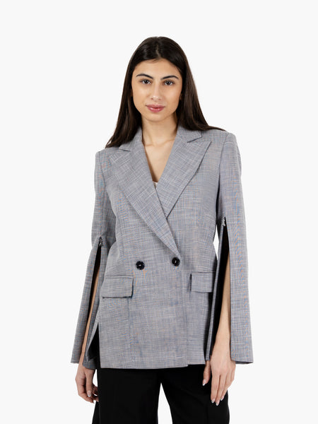 Blazer doppiopetto blu fantasy