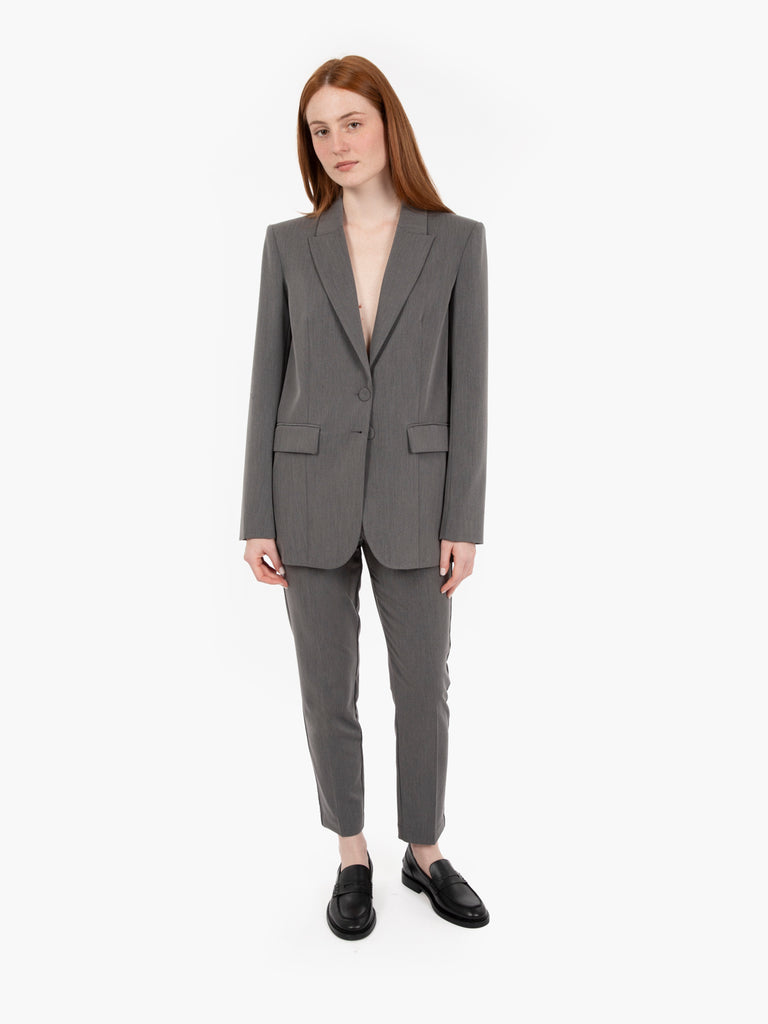 PATRIZIA PEPE - Blazer Essential due bottoni grigio