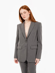 PATRIZIA PEPE - Blazer Essential due bottoni grigio