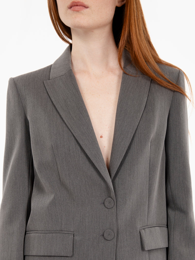 PATRIZIA PEPE - Blazer Essential due bottoni grigio