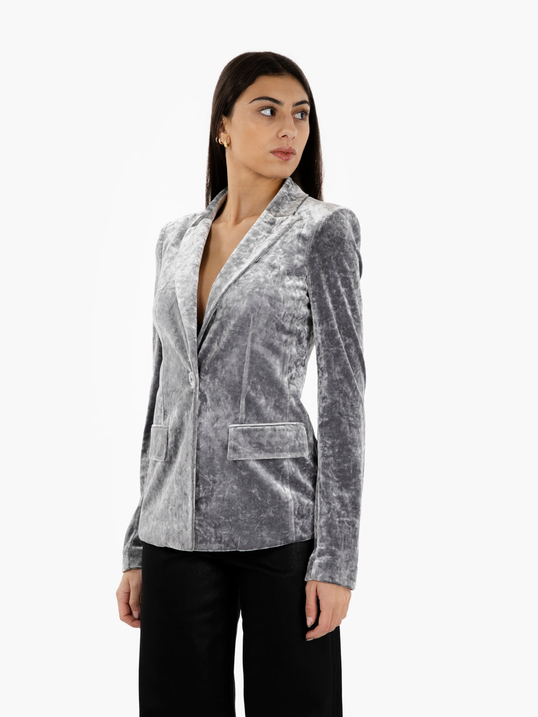 Blazer in ciniglia mistery gray