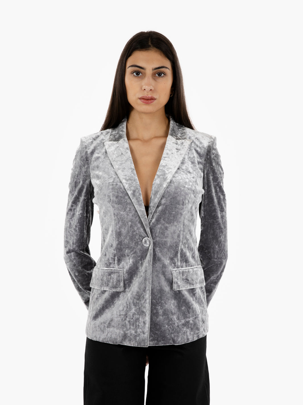 Blazer in ciniglia mistery gray