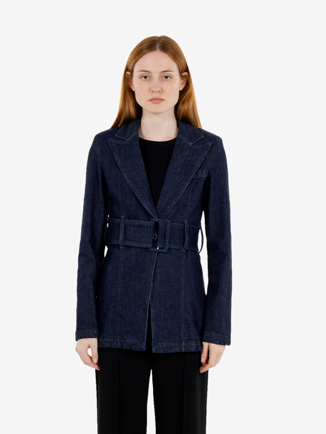 Blue rinse denim blazer