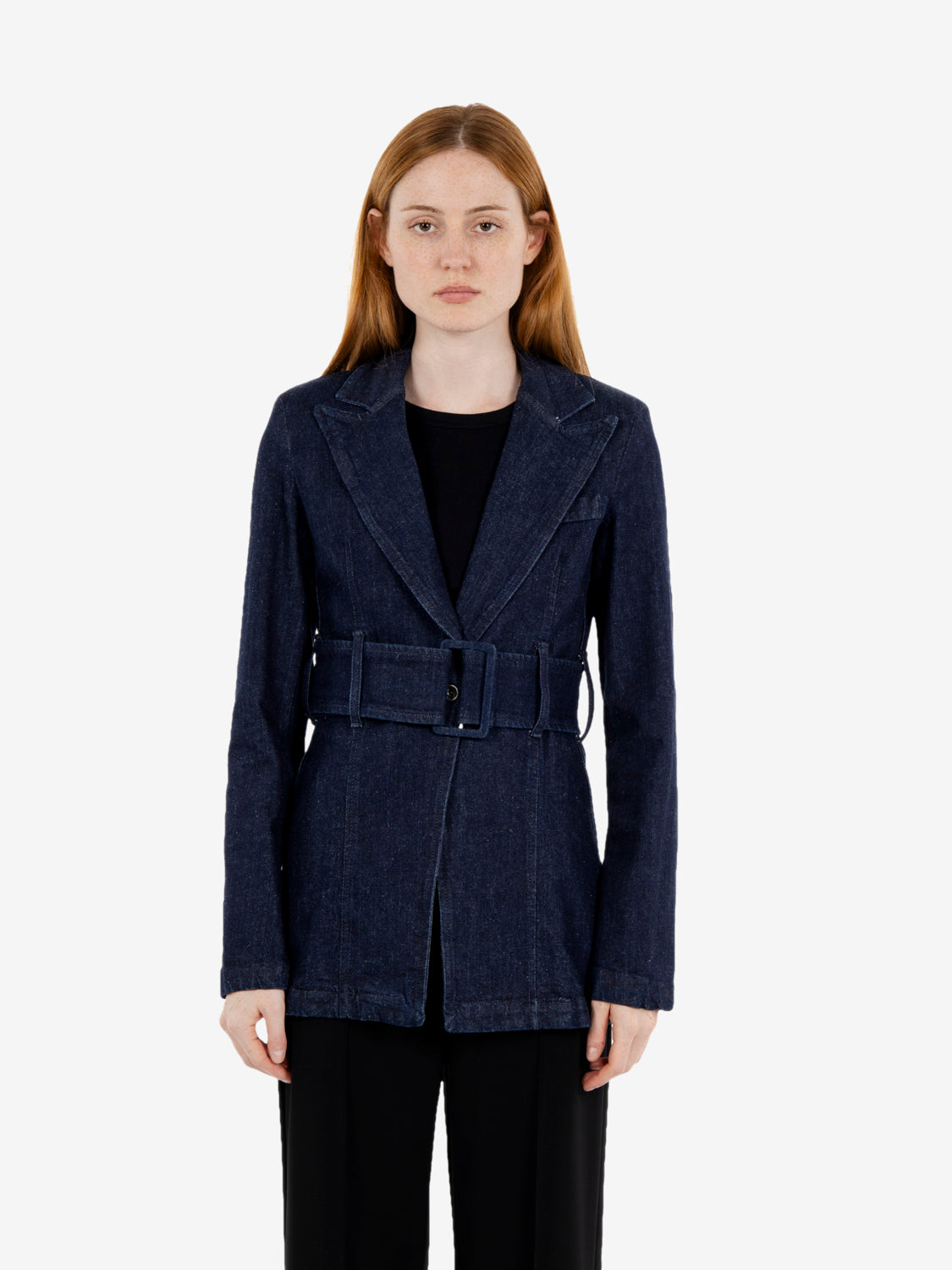 Blue rinse denim blazer