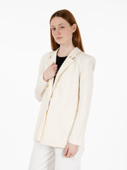 PATRIZIA PEPE - Blazer in lino ceramic ivory