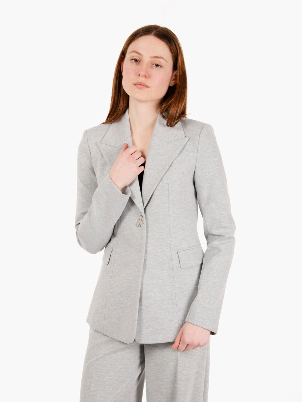 Blazer in maglia punto stoffa grigio