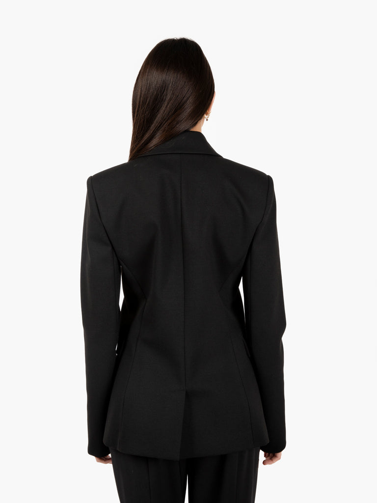 PATRIZIA PEPE - Blazer in maglia punto stoffa nero