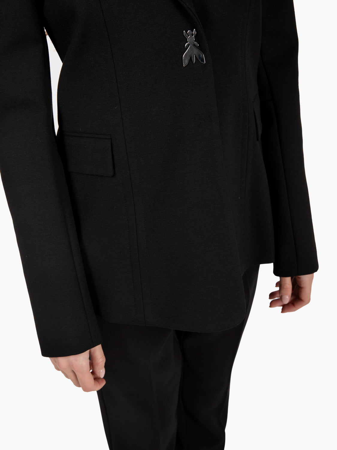 Blazer in maglia punto stoffa nero