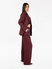 PATRIZIA PEPE - Blazer monopetto dark plum